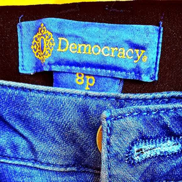 Women's Democracy Flower Embroidered AB Solution Ankle Jeans Size 8 P - Picture 12 of 12